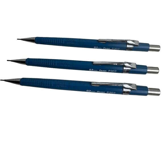PENTE Mechanical Drafting Pencil 0.7 mm Blue Barrel P207 Bundle of 3 Lot Japan - Picture 1 of 7